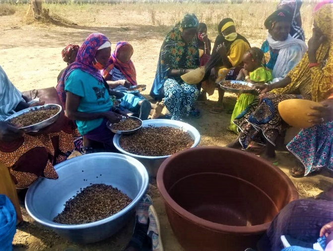 Fabrication du Soumbala par les familles des déplacés internes